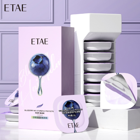 Moisturizing hair mask Etae, color protection, with blueberry extract (58895)